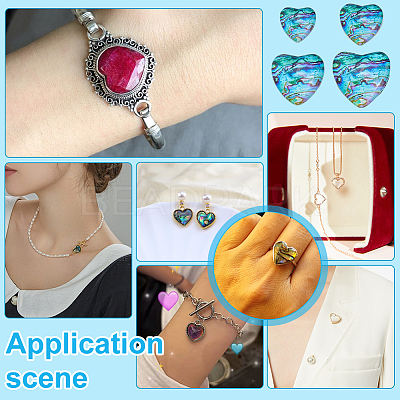 40Pcs 4 Styles Lampwork Cabochons LAMP-PH0001-43B-1