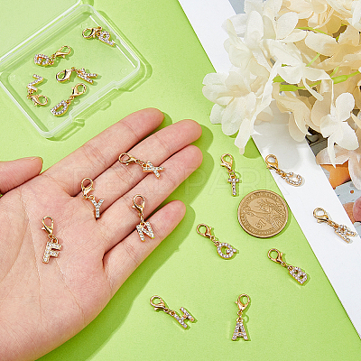 26Pcs Alloy Rhinestone Pendant Decorations HJEW-FH00326-1
