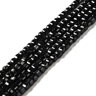 Natural Black Spinel Beads Strands G-D467-A04-02-1