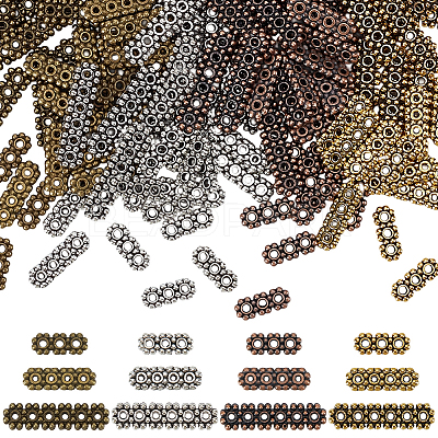 240Pcs 12 Styles Tibetan Style Alloy Spacer Bars FIND-PH0025-52-1