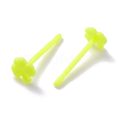 Eco-Friendly Plastic Stud Earrings EJEW-H120-04C-01-1