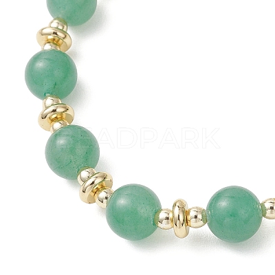 Natural Green Aventurine Round Beaded Bracelets for Women BJEW-JB13123-02-1