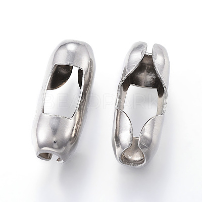 Non-Tarnish 304 Stainless Steel Ball Chain Connectors X-STAS-K121-02-1