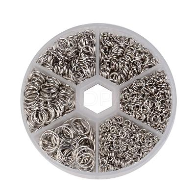 1600 pcs Iron Open Jump Rings IFIN-MSMC010-04P-1