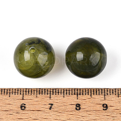Round Acrylic Imitation Gemstone Beads OACR-R029-16mm-02A-1