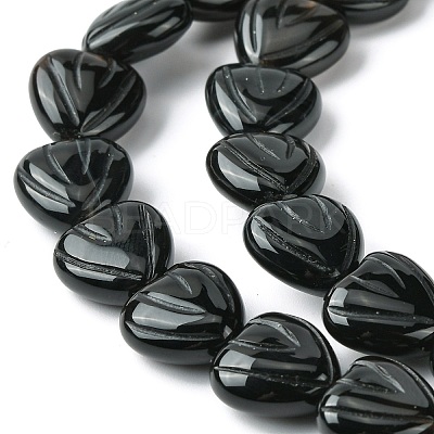 Natural Black Onyx Beads Strands G-D067-E01-1