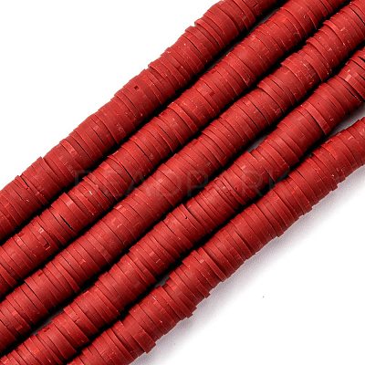 Handmade Polymer Clay Beads Strands CLAY-R089-8mm-Q103-1