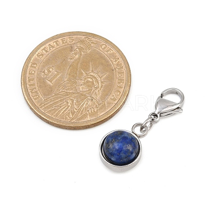 Natural Mixed Stone Charms Pendant Decorations HJEW-JM04211-01-1