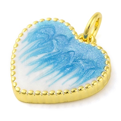 Brass Enamel Pendants KK-S401-17G-B-1