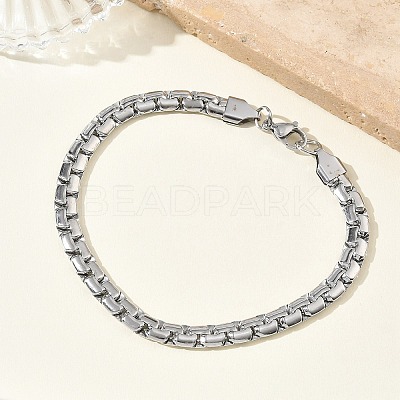304 Stainless Steel Box Chain Necklaces & Bracelets Sets SJEW-D091-12P-1