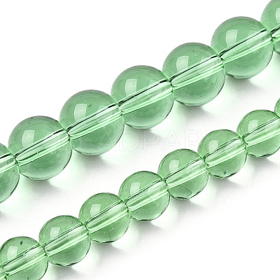 Transparent Glass Beads Strands GLAA-T032-T8mm-17-1