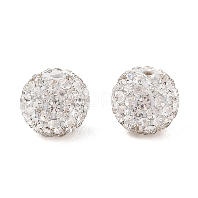 Polymer Clay Rhinestone Beads X-RB-N006-70-1