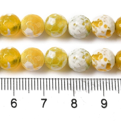 Dyed & Heated Natural Fire Crackle Agate Beads Strands G-P539-B01-16-1