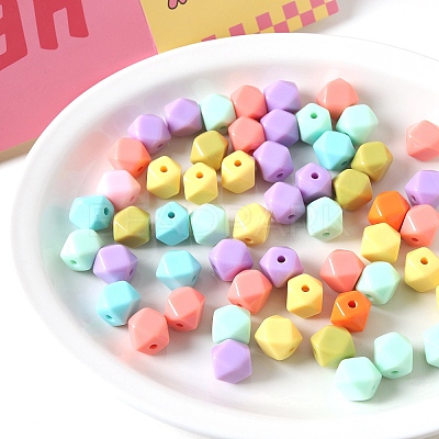 Opaque Acrylic Beads TACR-F008-10-1