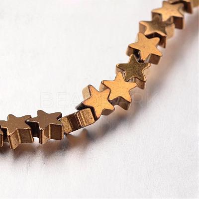 Electroplate Non-magnetic Synthetic Hematite Bead Strands G-F300-24C-1