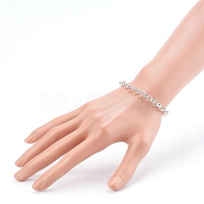 Women's 304 Stainless Steel Rolo Chain Bracelets BJEW-JB05996-01-1