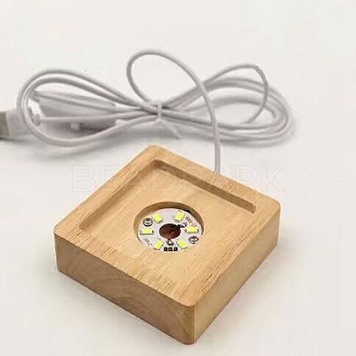 Square Solid Wood Base for Crystal Stones JX333A-1