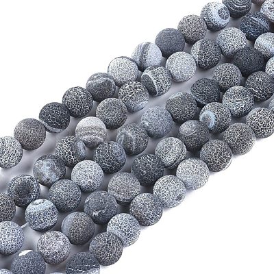 Natural Weathered Agate Beads Strands G-L534-M-10mm-1