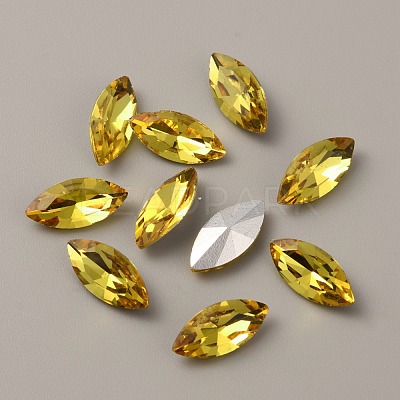 Glass Rhinestone Cabochons RGLA-WH0001-08N-1
