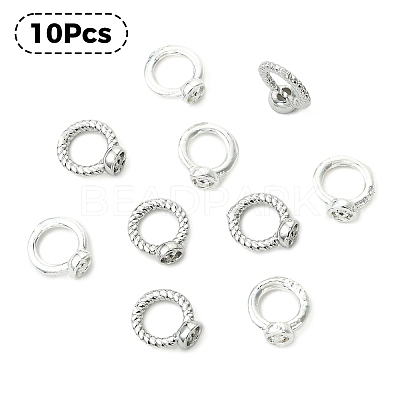 10Pcs Brass Ring Charm Connectors KK-YW0004-18P-1