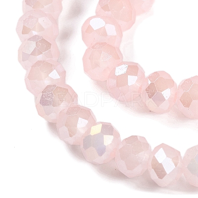 Baking Electroplate Glass Beads Strands DGLA-A039-J8mm-B14-1