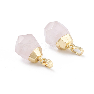 Natural Rose Quartz Pendants X-G-G845-07G-11-1