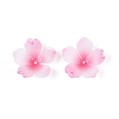 Flower Acrylic Bead Caps SACR-T017-51C-1
