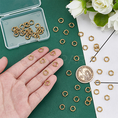 60Pcs Brass Open Jump Rings KK-PH0013-09-1