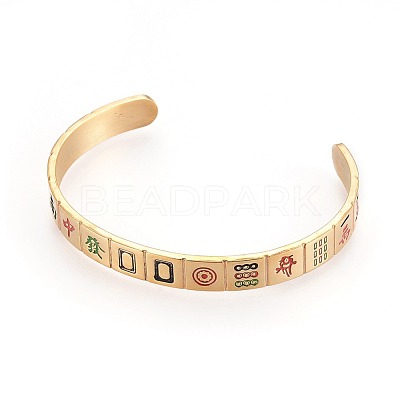 304 Stainless Steel Cuff Bangles BJEW-E371-01-1