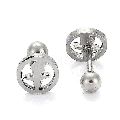 Tarnish Resistant 201 Stainless Steel Barbell Cartilage Earrings LS-EJEW-R147-33-1
