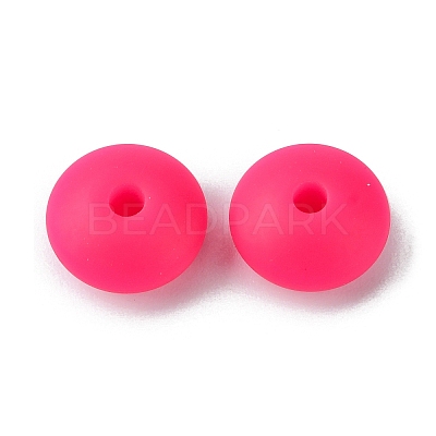 Rondelle Food Grade Eco-Friendly Silicone Focal Beads SIL-F003-07D-1