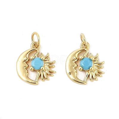 Brass Micro Pave Cubic Zirconia Pendants KK-P300-01P-1
