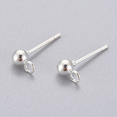 304 Stainless Steel Stud Earring Findings X-STAS-G137-17S-1
