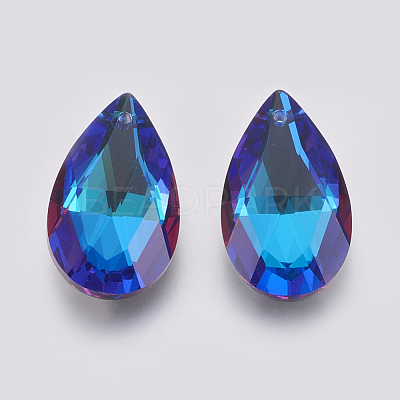 K9 Glass Rhinestone Pendants X-GLAA-K034-K03-1