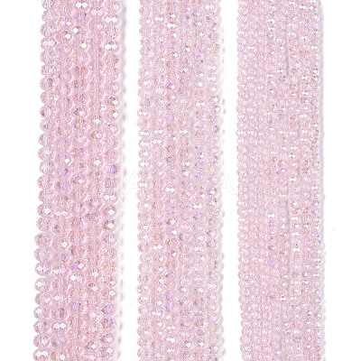 Electroplate Glass Beads Strands X-EGLA-A044-T8mm-B10-1