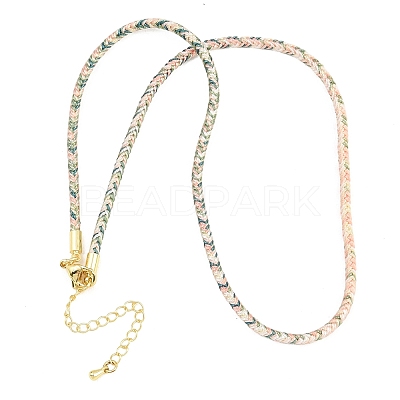 Braided Polycotton Cord Necklaces Making MAK-F038-B22-G-1