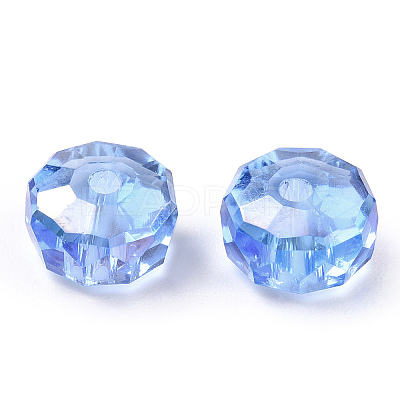 Transparent Electroplate Glass Beads Strands EGLA-YWC0001-8mm-02-1
