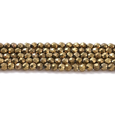 Electroplate Glass Beads Strands X-GLAA-H021-01A-FP07-1