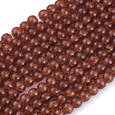 Crackle Glass Round Beads Strands X-CCG-Q001-8mm-16-1