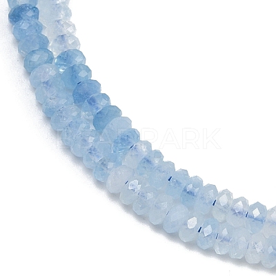 Natural Aquamarine Beads Strands G-P553-F10-02-1