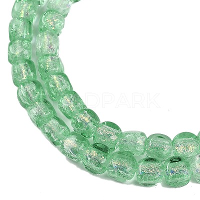 Handmade Foil Lampwork Beads Strands FOIL-K003-05E-1