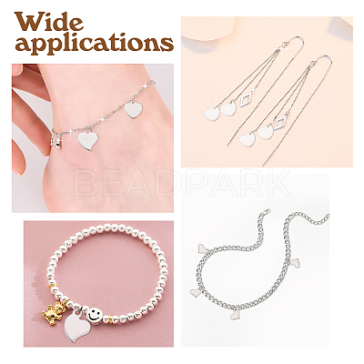 400Pcs 5 Style 304 Stainless Steel Charms STAS-DC0004-08-1