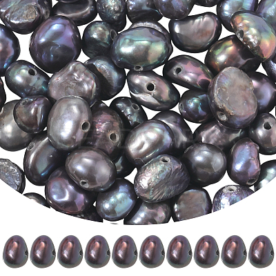 100Pcs Natural Cultured Freshwater Pearl Beads PEAR-LT0001-08-1