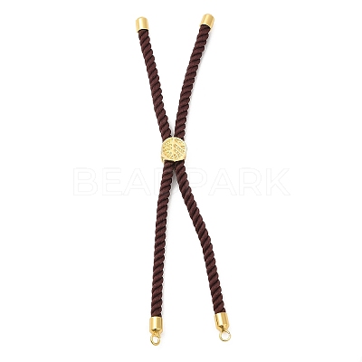 Twisted Nylon Cord Silder Bracelets DIY-B066-03G-02-1