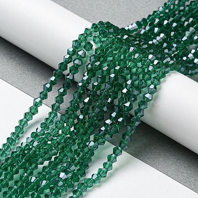 Transparent Electroplate Glass Beads Strands LS-GLAA-F029-2mm-C10-1