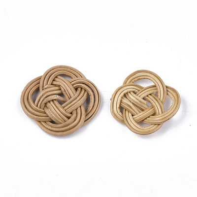 Handmade Reed Cane/Rattan Woven Pendants WOVE-T006-129B-1