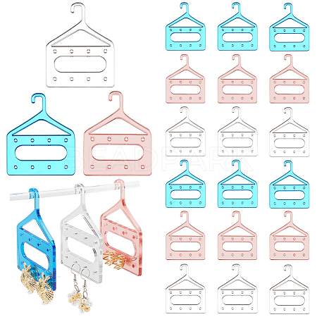   24Pcs 3 Colors 8-Hole Mini Acrylic Earring Hanger EDIS-PH0001-84-1