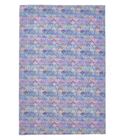 Mermaid Fish Scale Pattern PU Leather Fabric AJEW-WH0149C-17-1