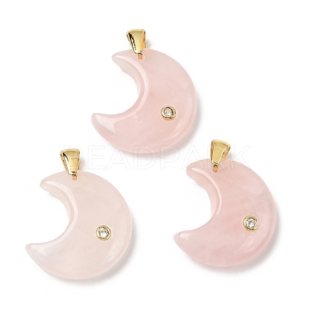 Natural Rose Quartz Pendants G-A297-02G-05-1
