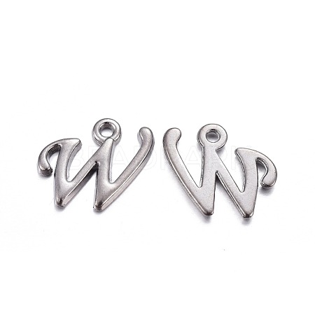 Gunmetal Plated Alloy Letter Pendants PALLOY-J718-01B-W-1